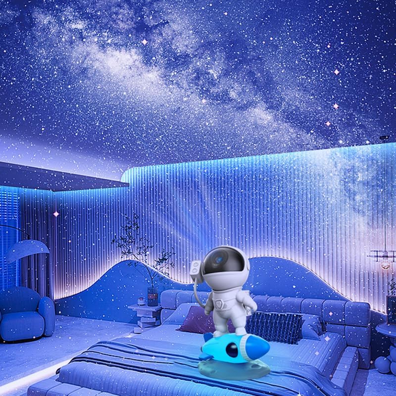 SUMKEA Space Galaxy Projector, Rocket Astronaut, White