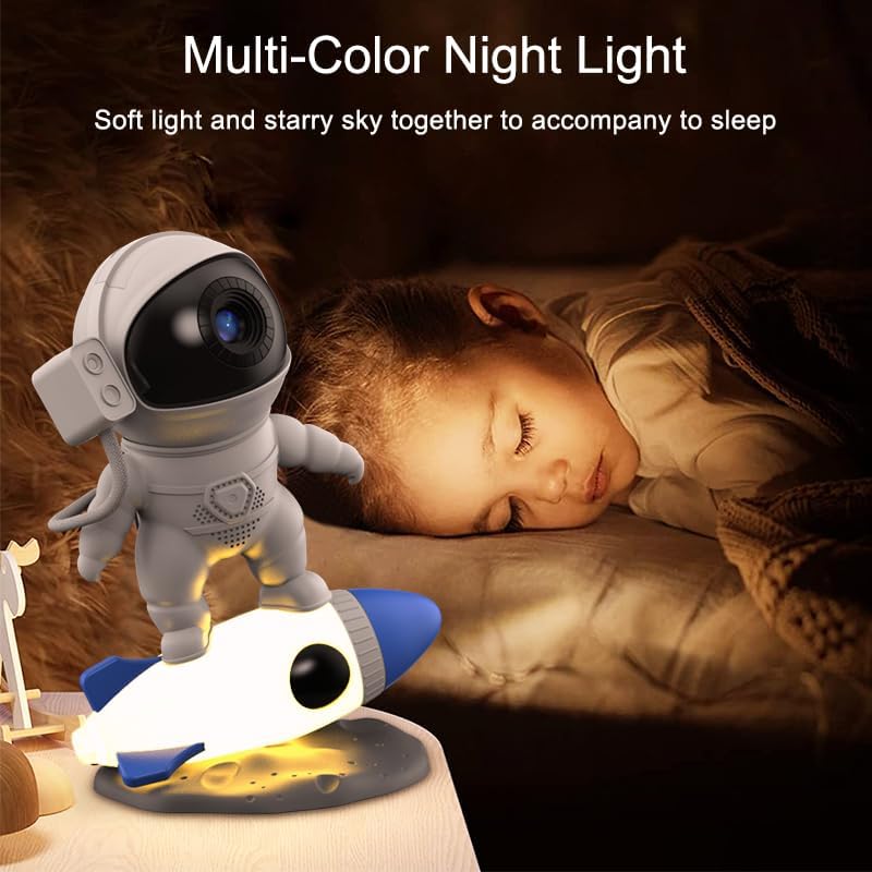 SUMKEA Space Galaxy Projector, Rocket Astronaut, White
